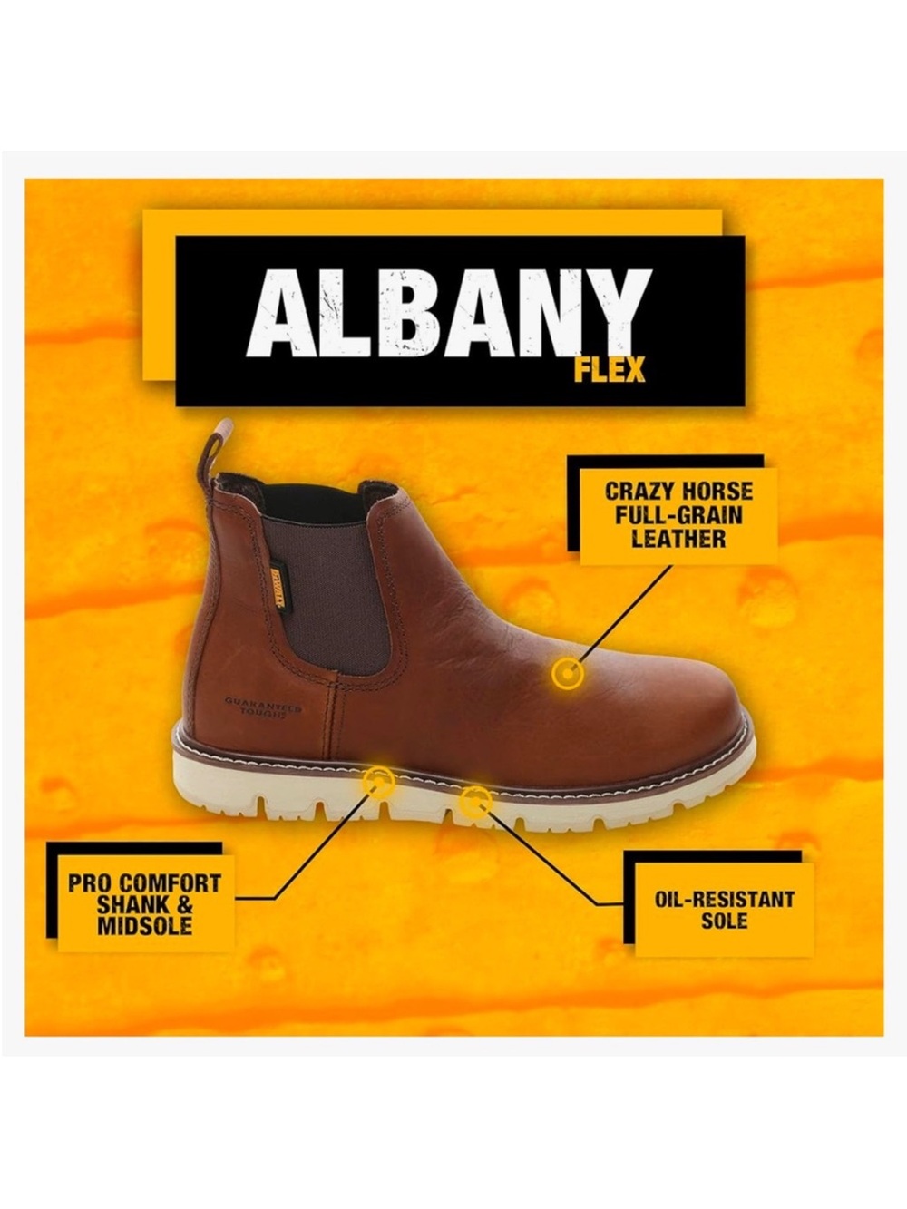 DeWalt Albany Flex Leather Chelsea Work Boot 12W - Picture 12 of 12